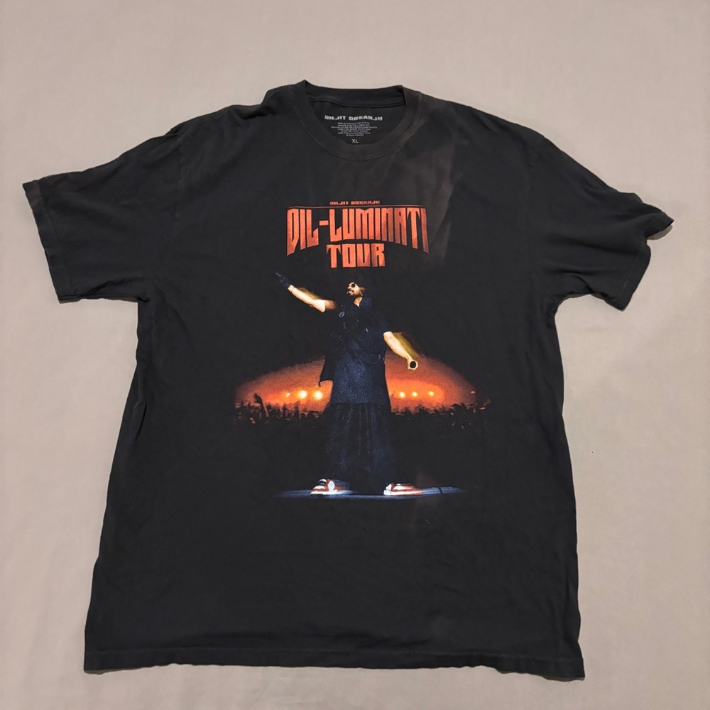 Oiljit‎ Dosanjh Oil Luminati Tour Shirt Black XL Y2K Style Grunge Music Casual